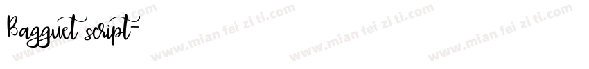 Bagguet script字体转换